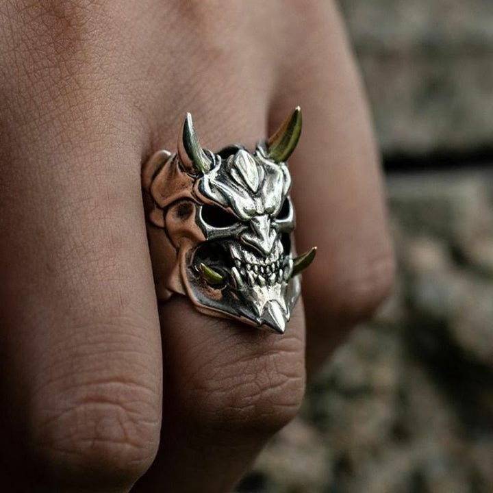 WorldNorse Demon Anger Gothic Biker Skeleton Ring