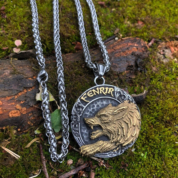 WorldNorse Fenrir Of Wolf And Helm Of Awe Necklace - image 3