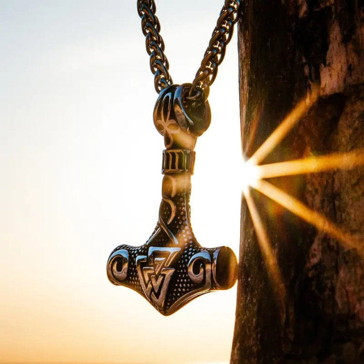 WorldNorse Viking Thor Mjolnir And Valknut Necklace
