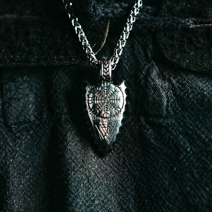 WorldNorse Silver Arrow Protective Spearhead Necklace