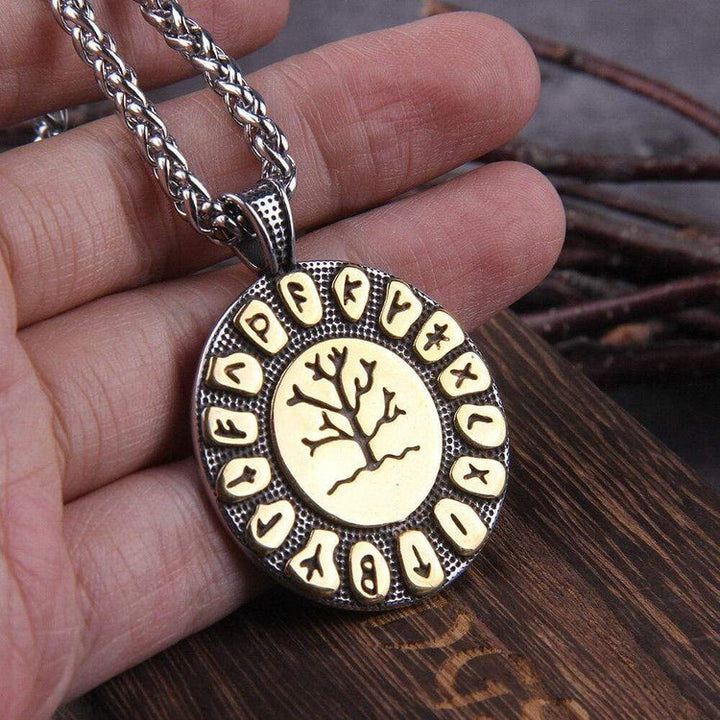 WorldNorse Tree Of Life And Rune Symbol Necklace