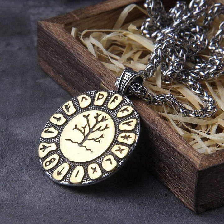WorldNorse Tree Of Life And Rune Symbol Necklace
