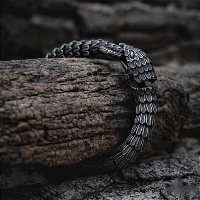WorldNorse Viking Jormungandr Serpent Scale Open Cuff Bracelet - image 4