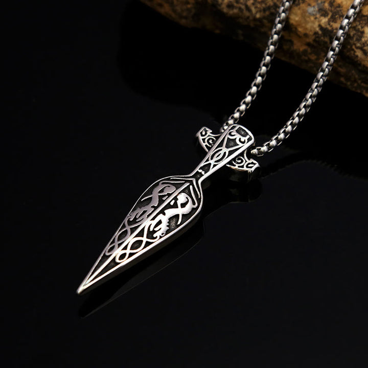WorldNorse Viking Sword Spear Head Pendant Necklace - image 2