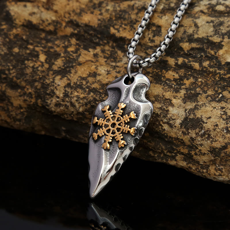WorldNorse Viking Arrowhead Helm Of Awe Shield Necklace - image 6