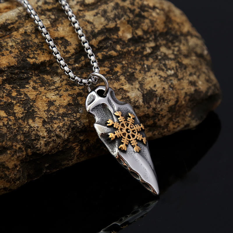 WorldNorse Viking Arrowhead Helm Of Awe Shield Necklace - image 8