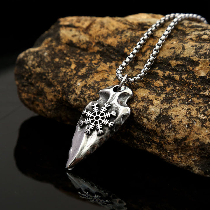 WorldNorse Viking Arrowhead Helm Of Awe Shield Necklace - image 2