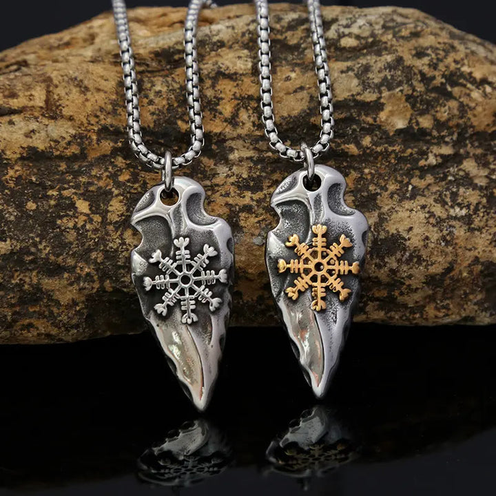 WorldNorse Viking Arrowhead Helm Of Awe Shield Necklace - image 9
