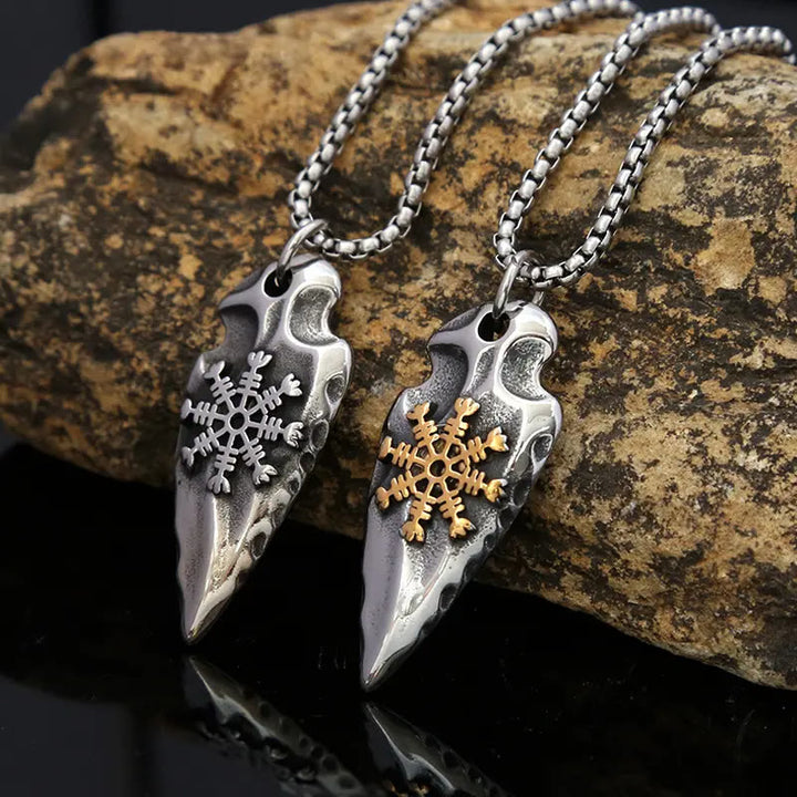 WorldNorse Viking Arrowhead Helm Of Awe Shield Necklace - image 11