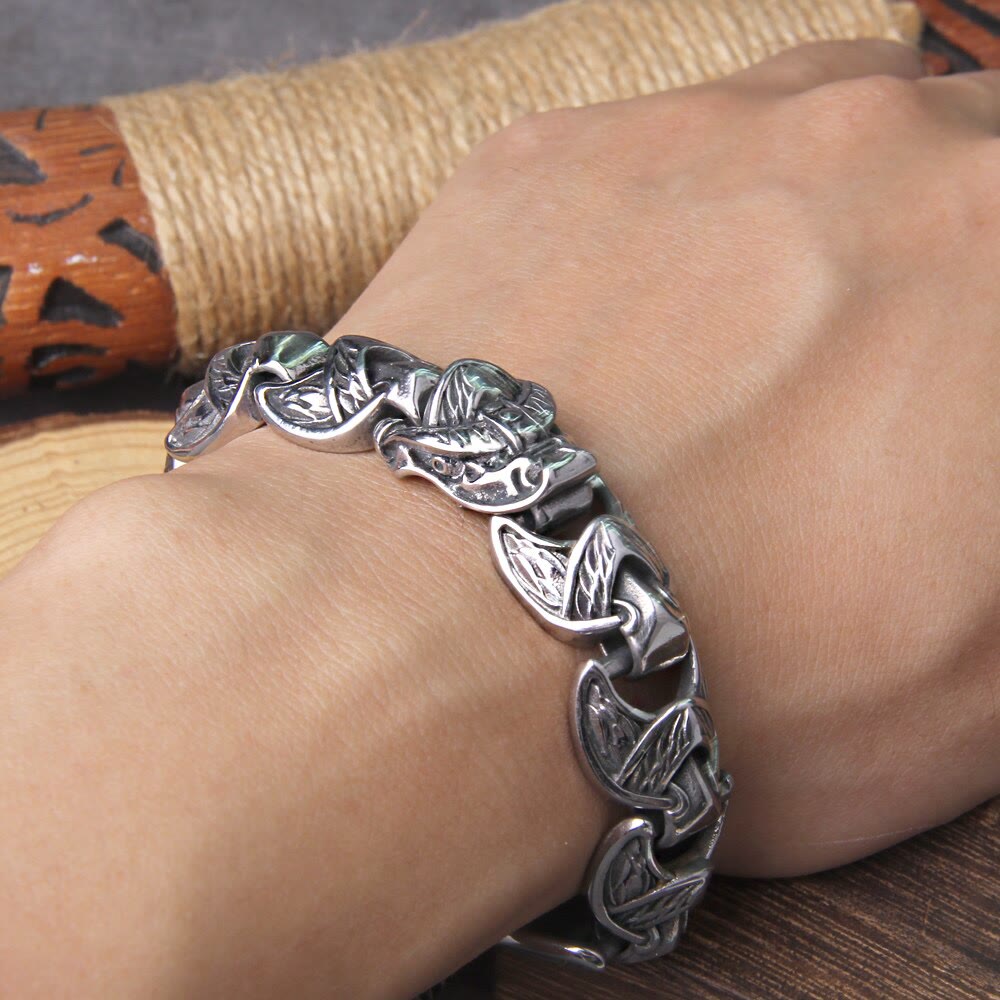 WorldNorse The Gilded Serpent Scale Viking Bracelet - image 1