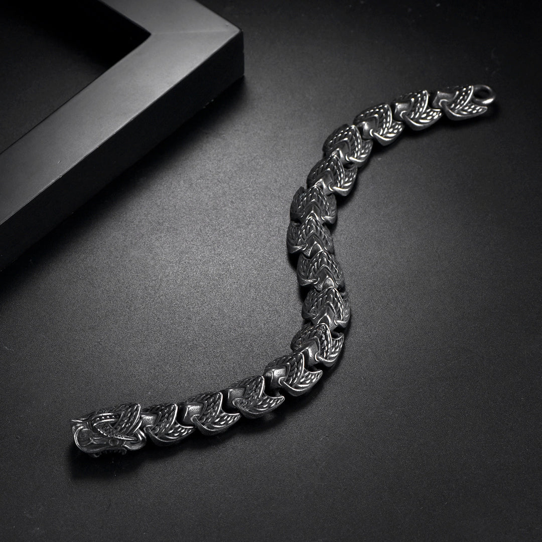 WorldNorse The Gilded Serpent Scale Viking Bracelet