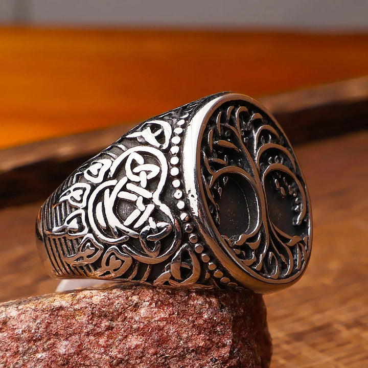 WorldNorse Tree of Life With Viking Bear Claw Ring - image 2