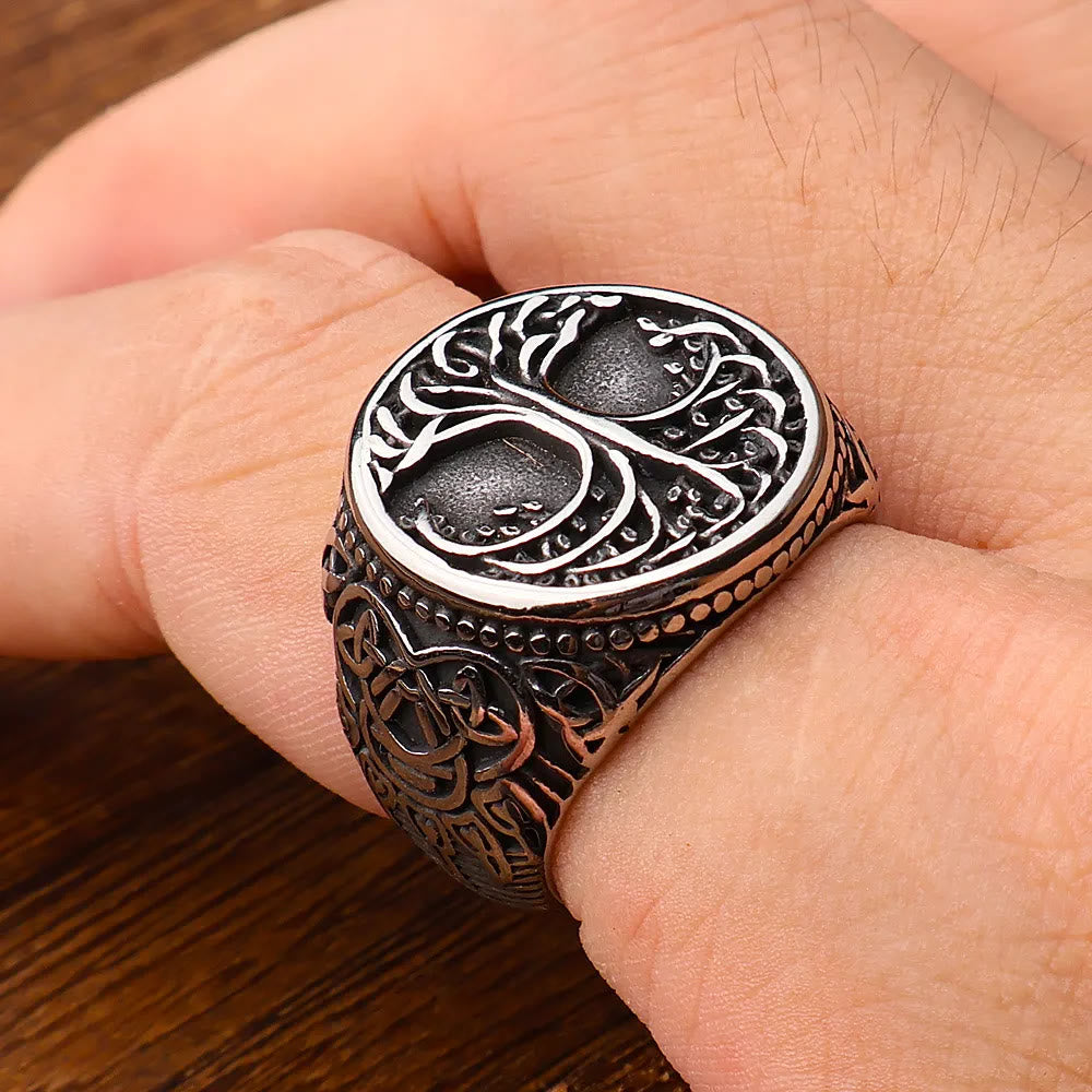 WorldNorse Tree of Life With Viking Bear Claw Ring - image 1