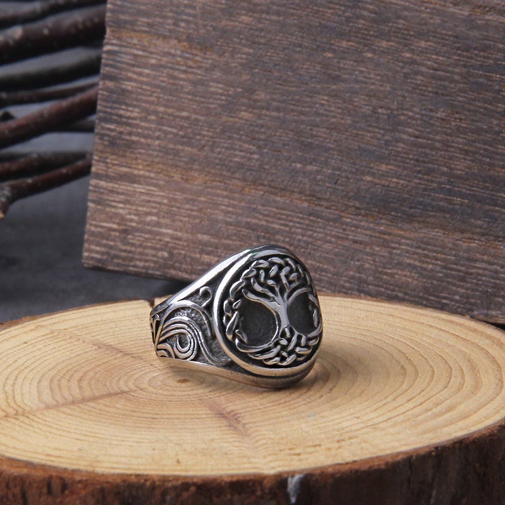WorldNorse Vintage Yggdrasil Tree Of Life Stainless Steel Ring - image 4