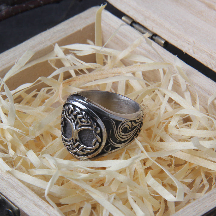 WorldNorse Vintage Yggdrasil Tree Of Life Stainless Steel Ring - image 6