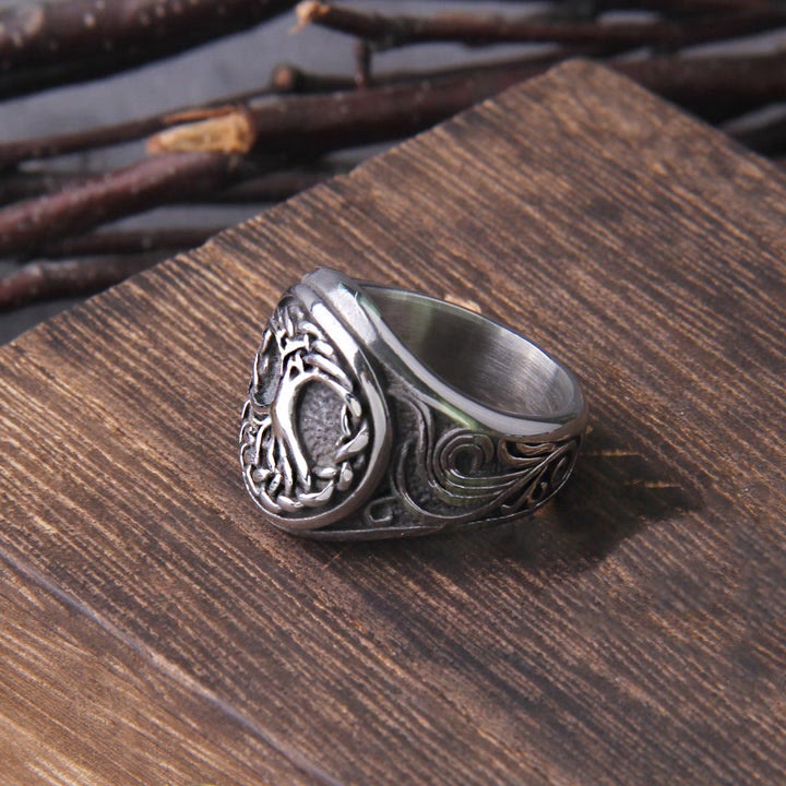 WorldNorse Vintage Yggdrasil Tree Of Life Stainless Steel Ring - image 5