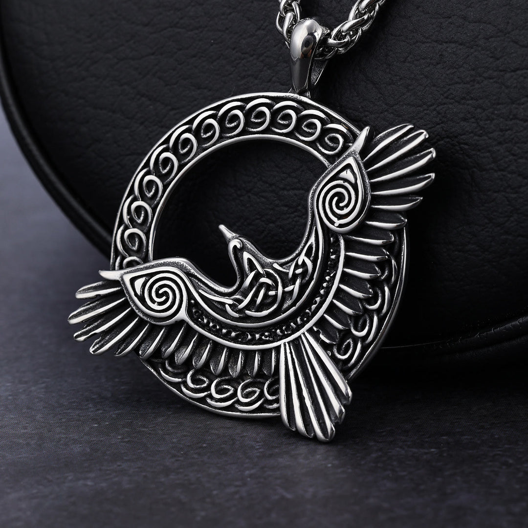 WorldNorse Pendant With Tone Viking Raven Design Necklace