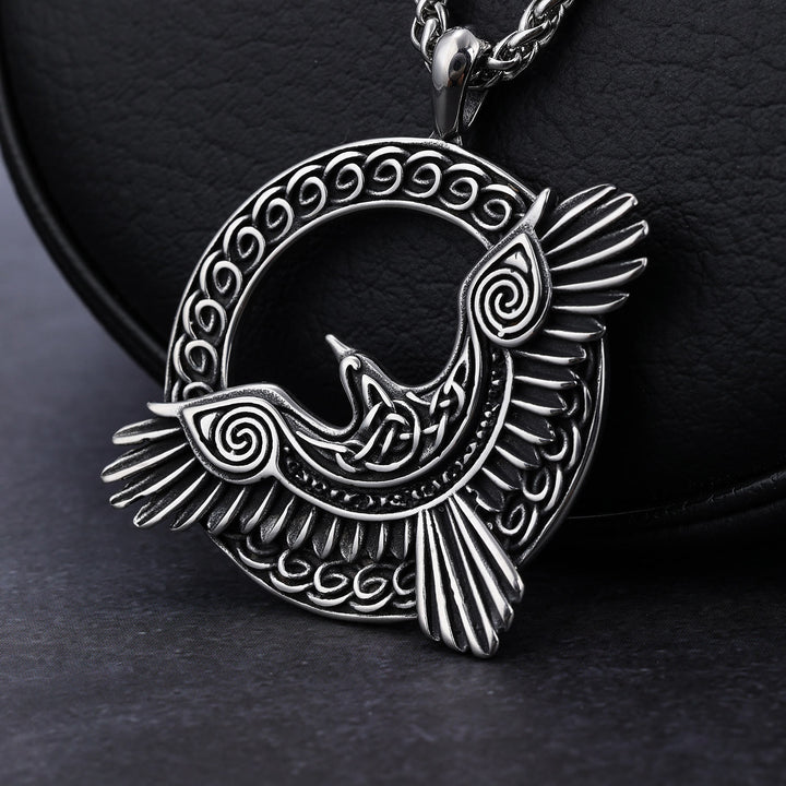 WorldNorse Pendant With Tone Viking Raven Design Necklace