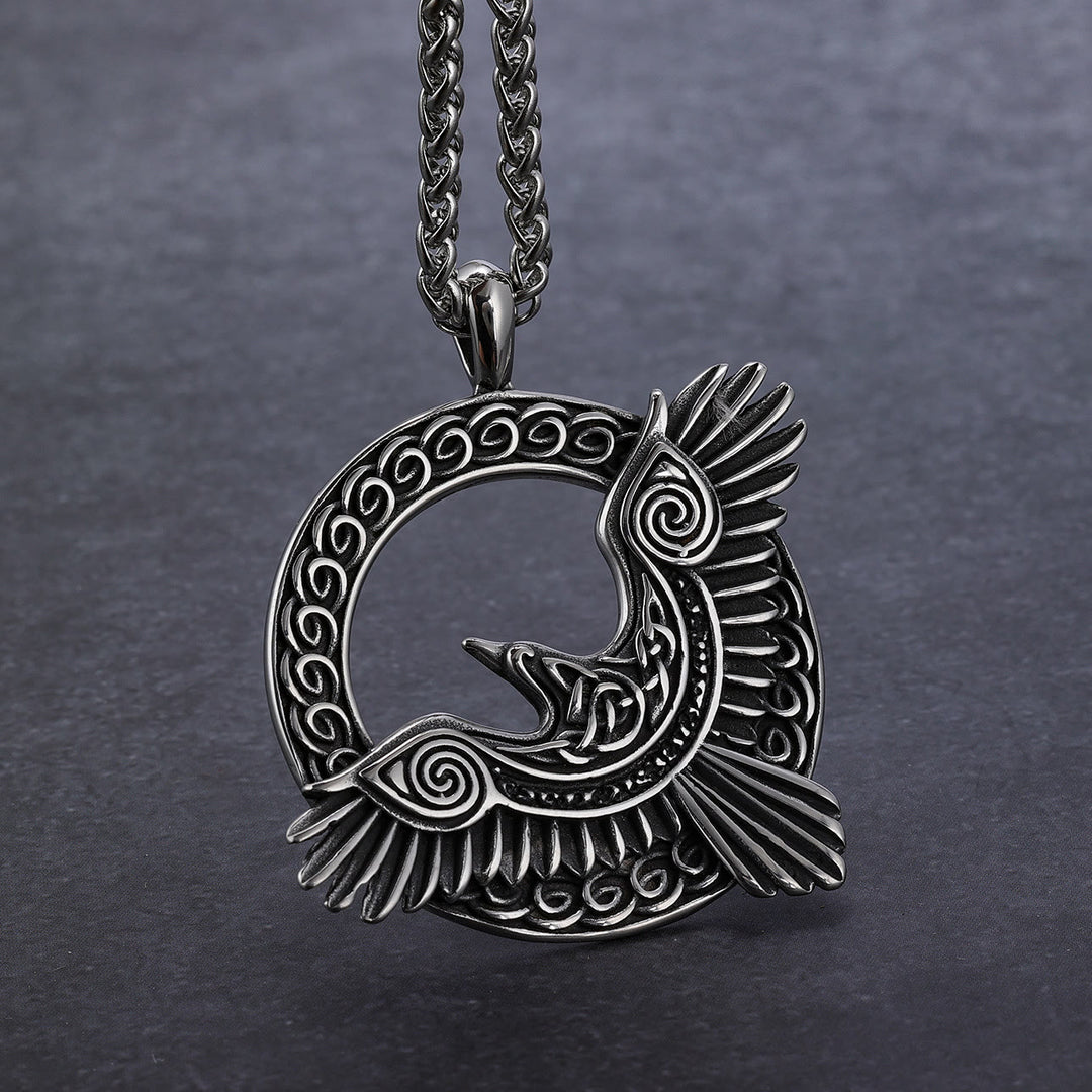 WorldNorse Pendant With Tone Viking Raven Design Necklace