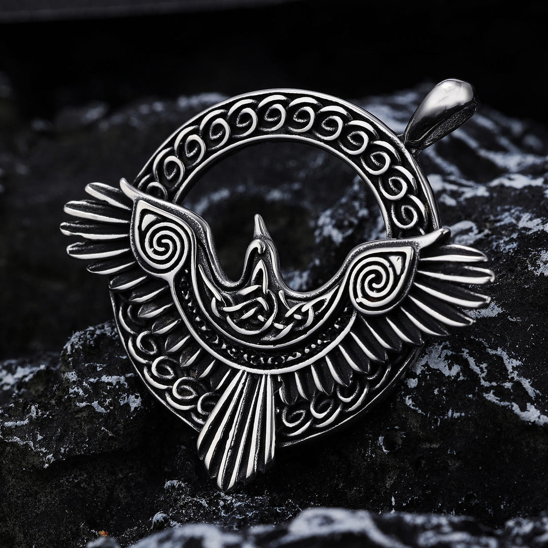 WorldNorse Pendant With Tone Viking Raven Design Necklace