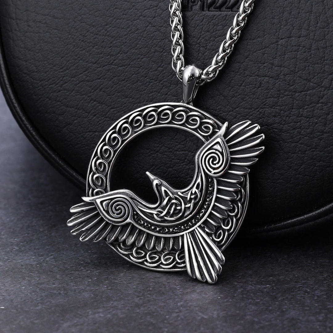 WorldNorse Pendant With Tone Viking Raven Design Necklace