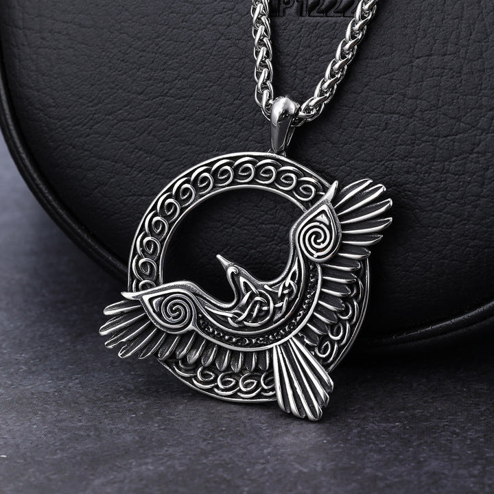 WorldNorse Pendant With Tone Viking Raven Design Necklace