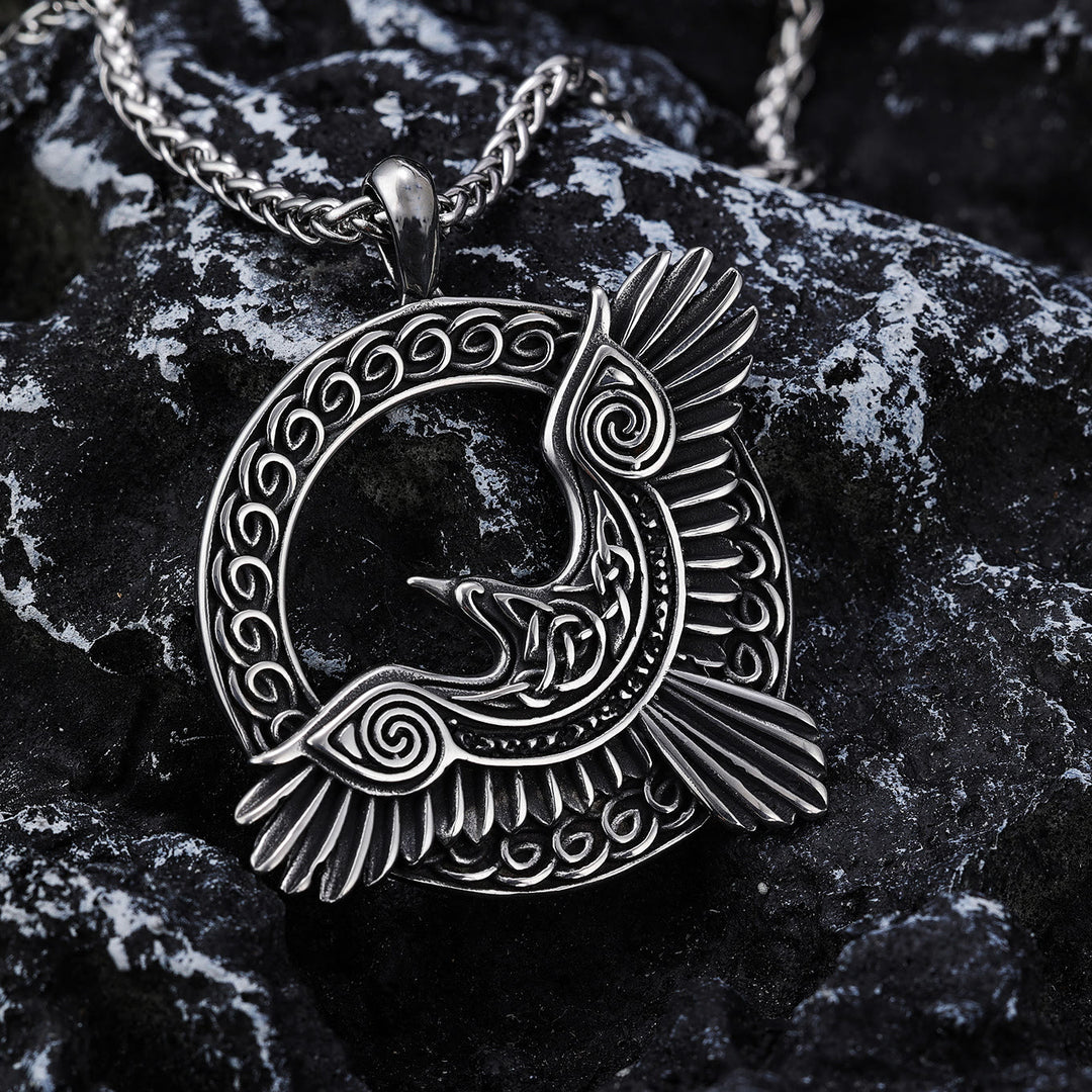 WorldNorse Pendant With Tone Viking Raven Design Necklace