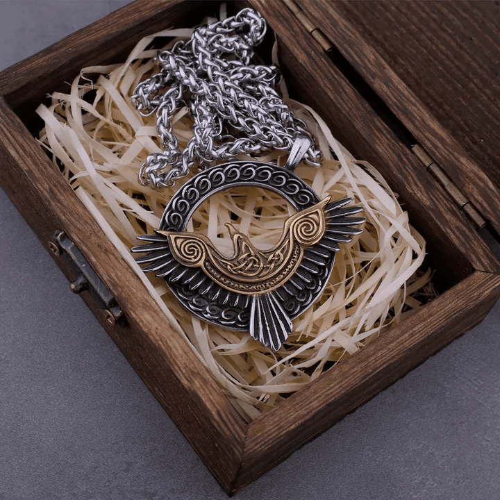 WorldNorse Pendant With Tone Viking Raven Design Necklace