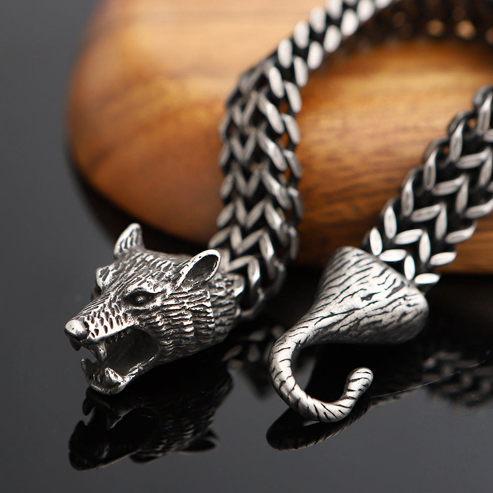 WorldNorse Norse Viking Amulet Odin's Wolf Bracelet