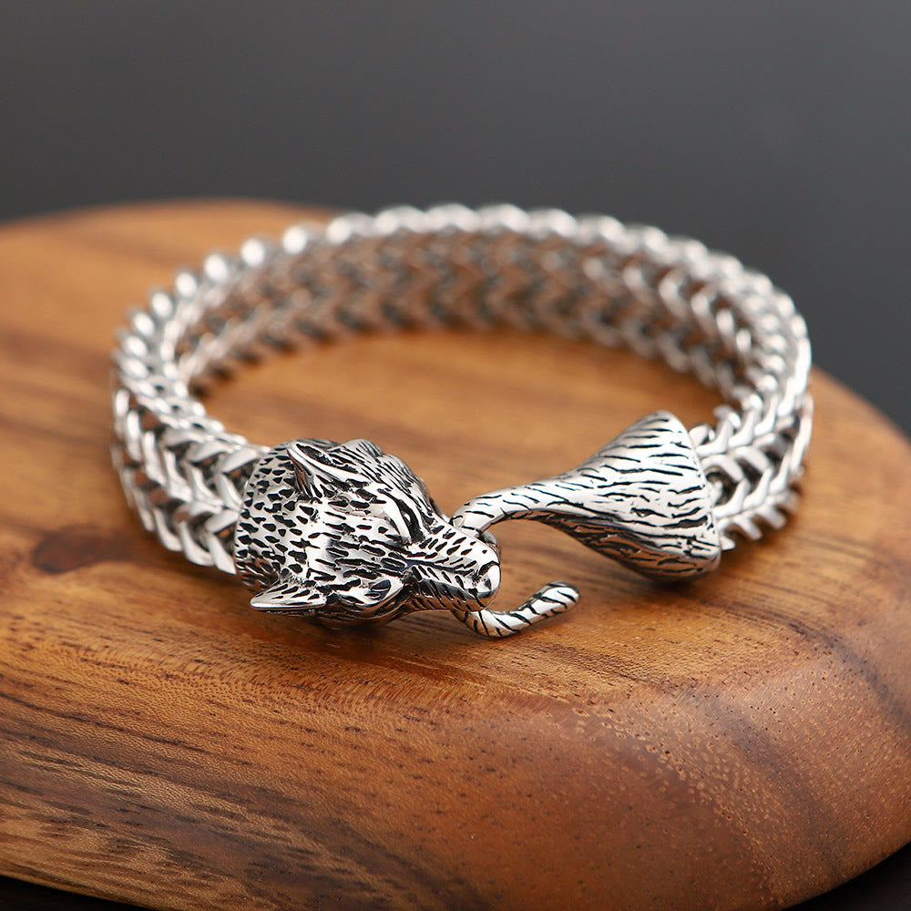 WorldNorse Norse Viking Amulet Odin's Wolf Bracelet