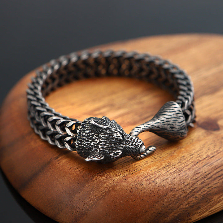 WorldNorse Norse Viking Amulet Odin's Wolf Bracelet