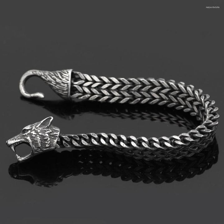 WorldNorse Norse Viking Amulet Odin's Wolf Bracelet
