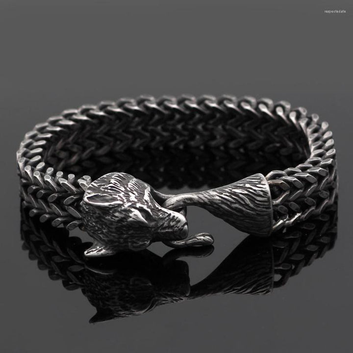 WorldNorse Norse Viking Amulet Odin's Wolf Bracelet