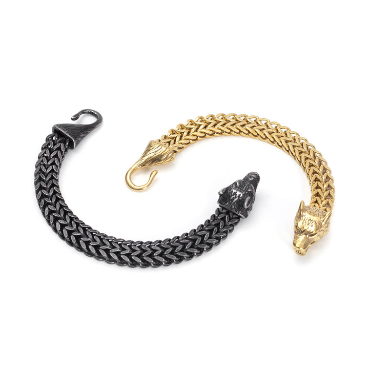 WorldNorse Norse Viking Amulet Odin's Wolf Bracelet