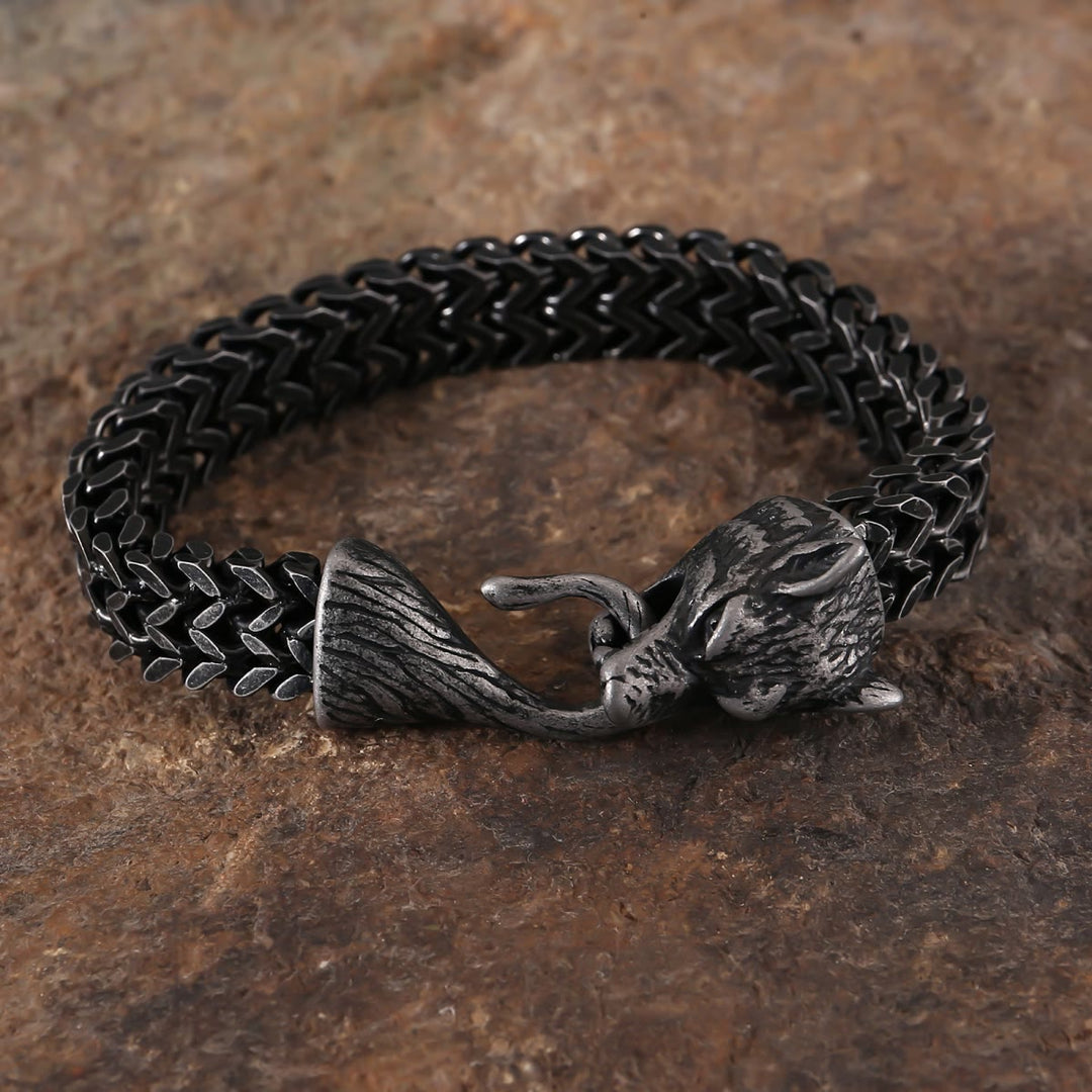WorldNorse Norse Viking Amulet Odin's Wolf Bracelet