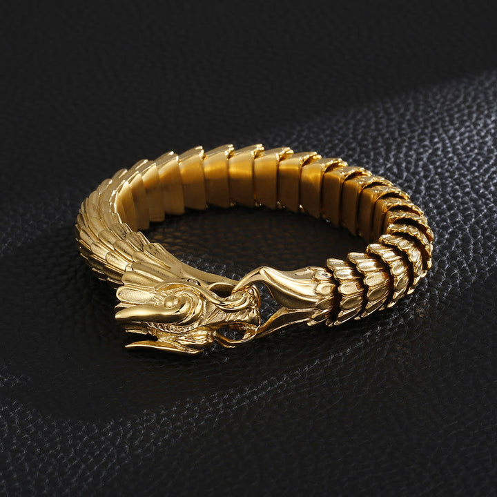 WorldNorse Dragon Scale Stainless Steel Bracelet