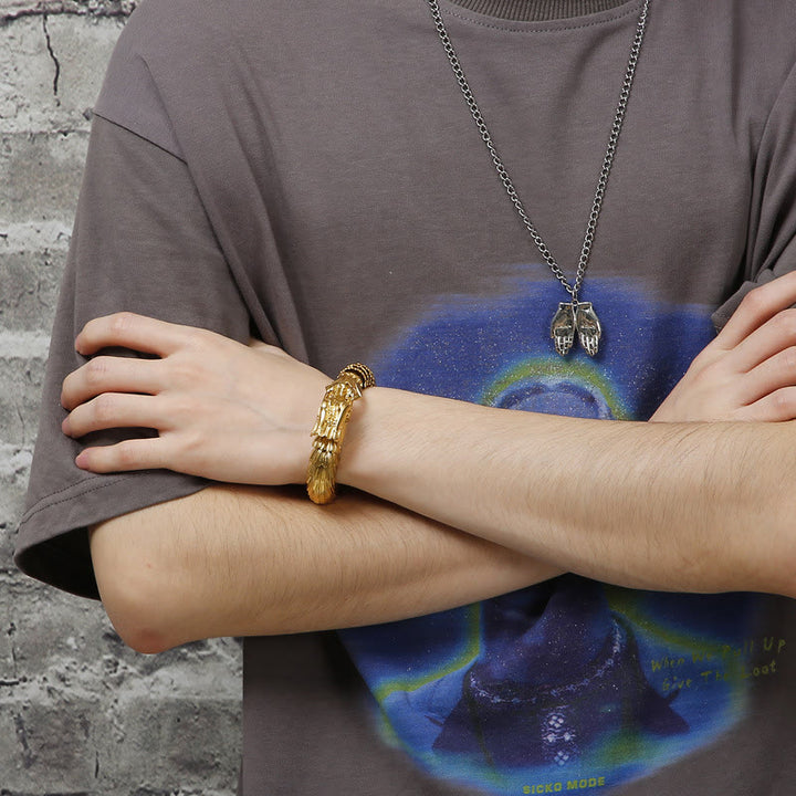 WorldNorse Dragon Scale Stainless Steel Bracelet