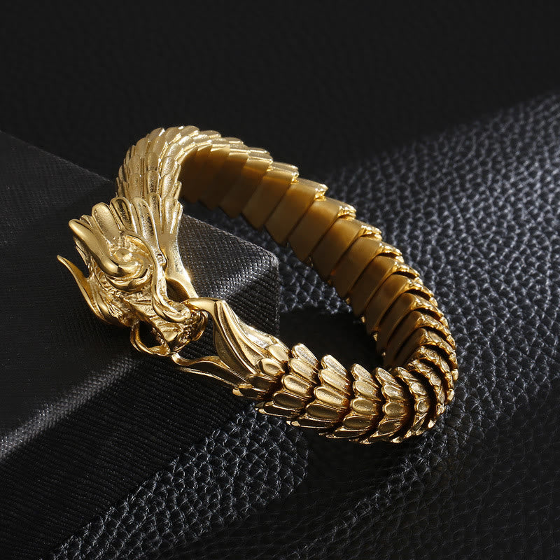 WorldNorse Dragon Scale Stainless Steel Bracelet