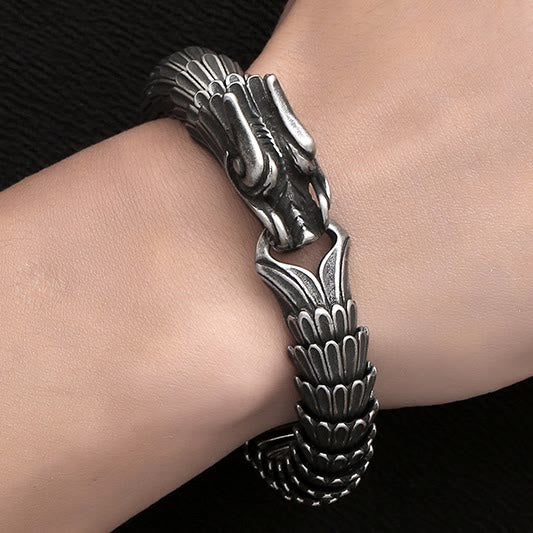 WorldNorse Dragon Scale Stainless Steel Bracelet