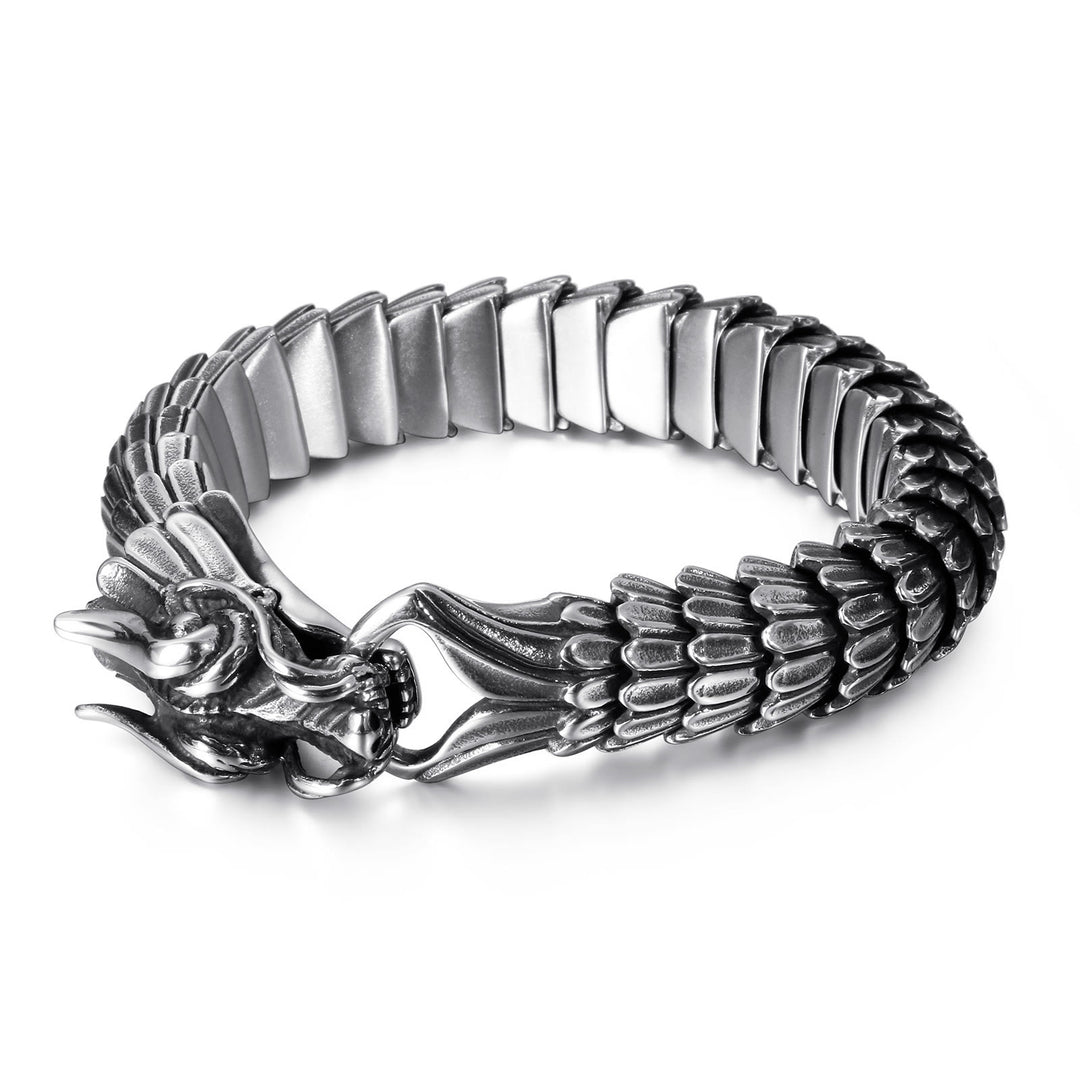 WorldNorse Dragon Scale Stainless Steel Bracelet