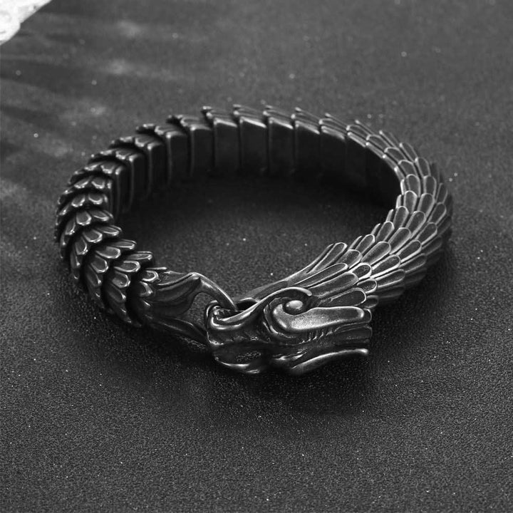 WorldNorse Dragon Scale Stainless Steel Bracelet