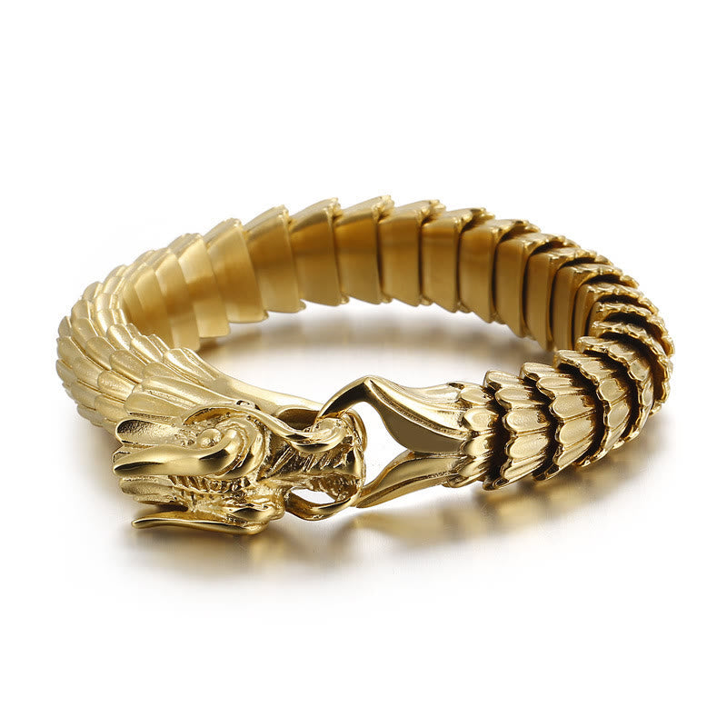 WorldNorse Dragon Scale Stainless Steel Bracelet