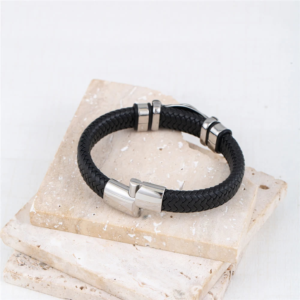WorldNorse Valknut With Celtic Knot Leather Bracelet - image 6