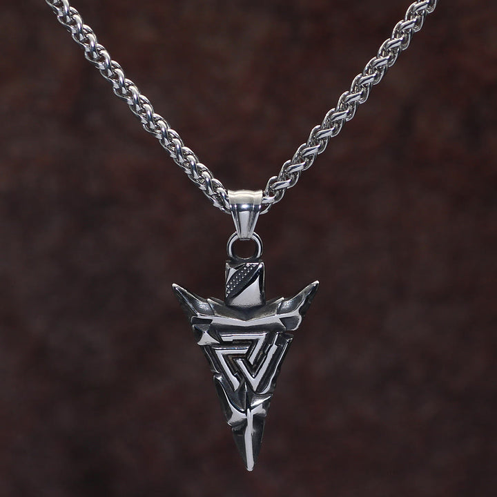 WorldNorse Odin's Guidance: Valknut And Gungnir With Othala Rune Necklace