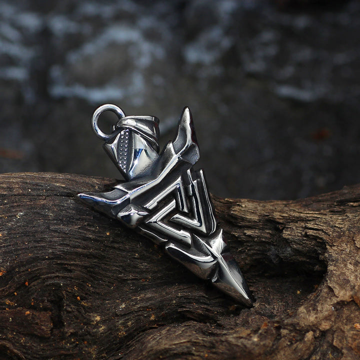 WorldNorse Odin's Guidance: Valknut And Gungnir With Othala Rune Necklace