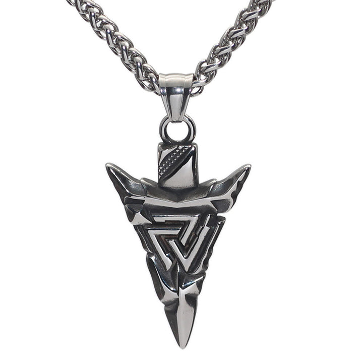 WorldNorse Odin's Guidance: Valknut And Gungnir With Othala Rune Necklace