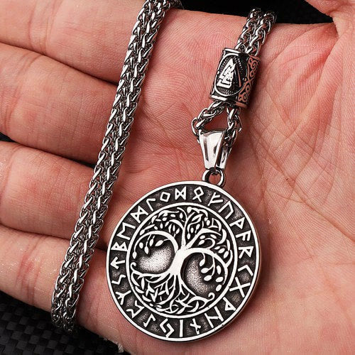 WorldNorse Yggdrasil Tree Of Life Around Rune Necklace