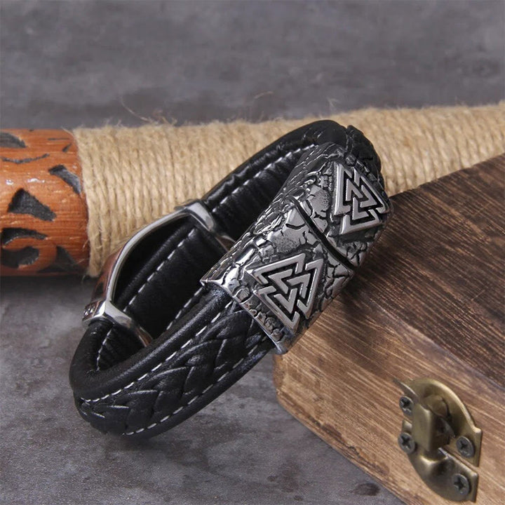 WorldNorse Viking Vegvisir Compass Bangle Valknut Bracelet - image 2