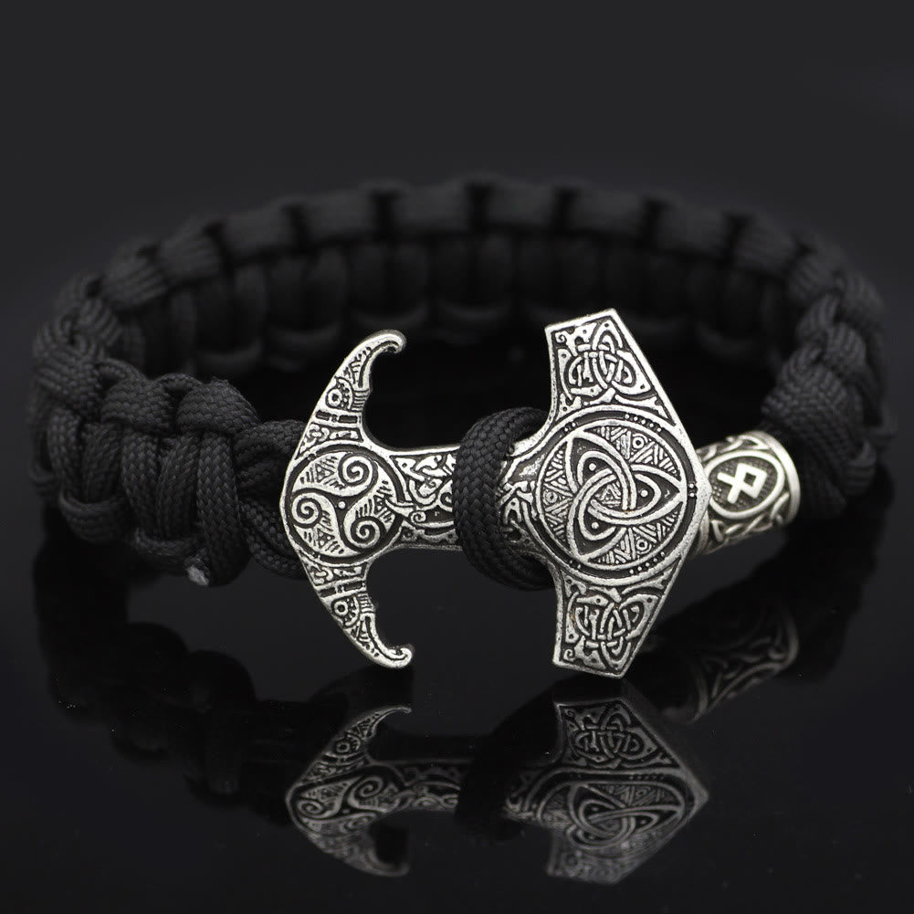 WorldNorse Odin Rune Bead Thor Hammer Mjolnir Bracelet