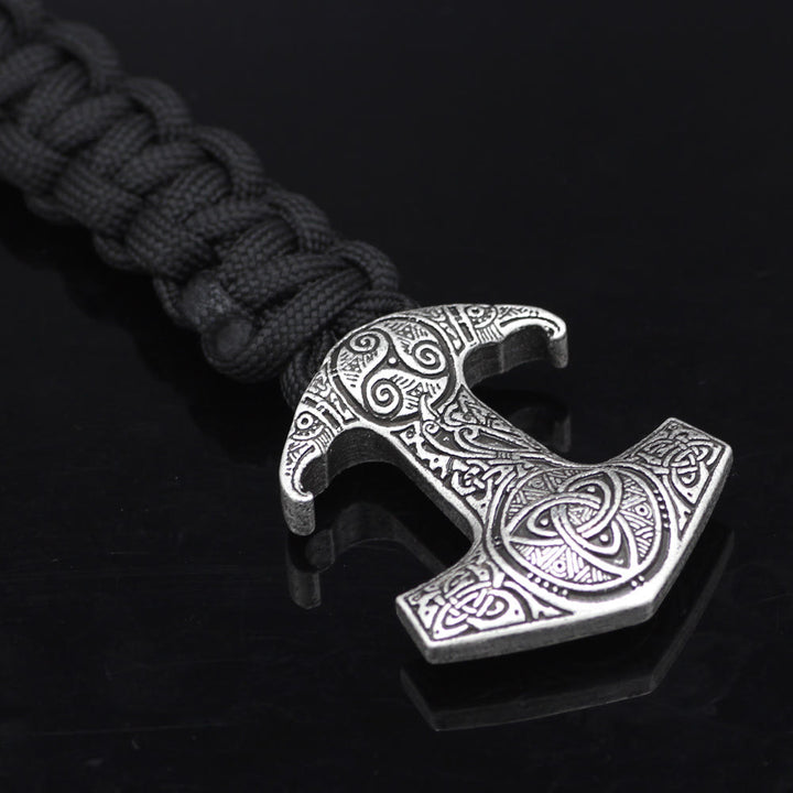 WorldNorse Odin Rune Bead Thor Hammer Mjolnir Bracelet